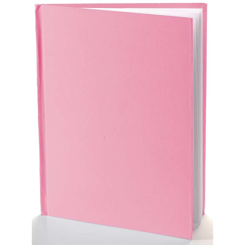 Pink Hardcover 6x8 Blank Book Portrait