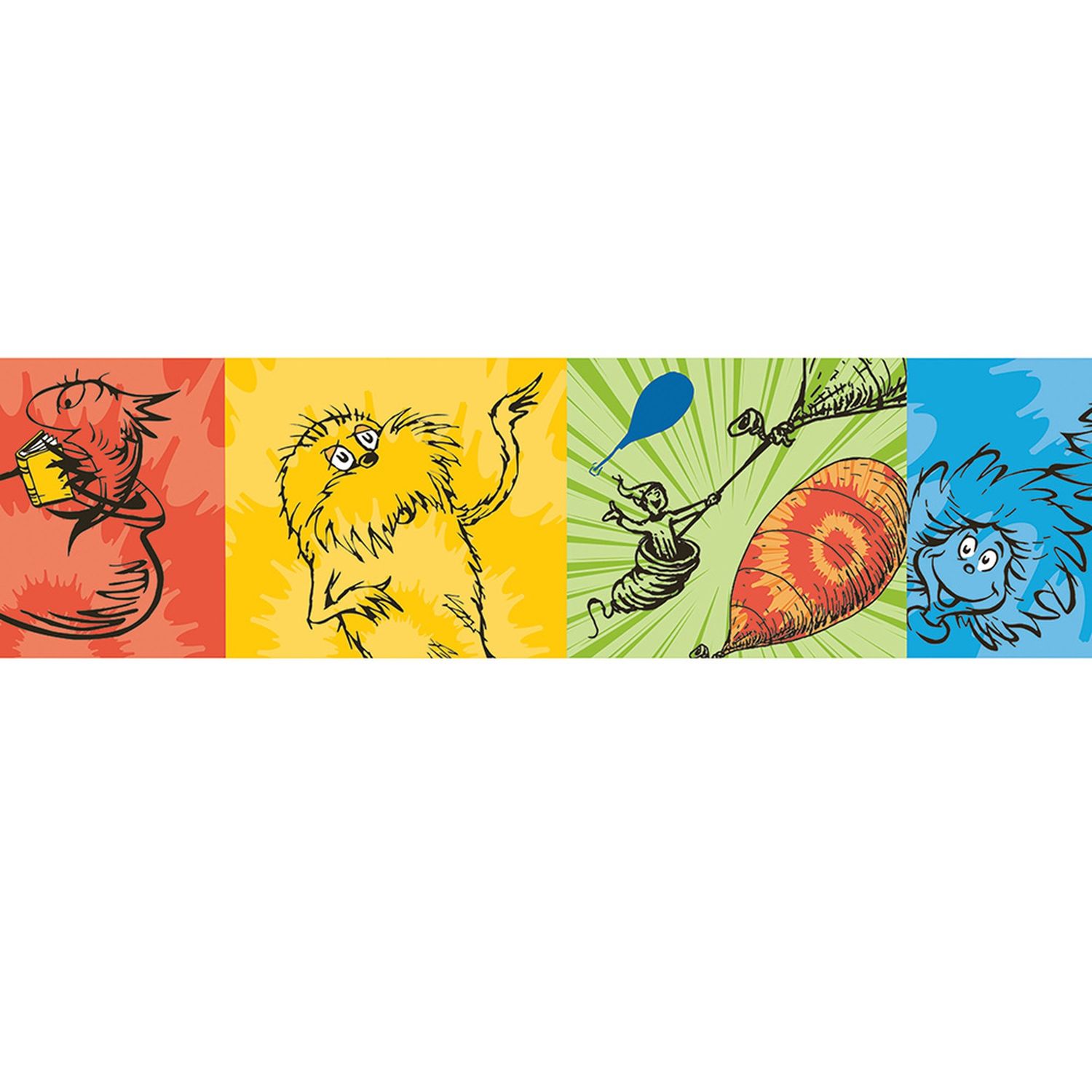 Dr. Seuss Tie Dye Characters Deco Trim