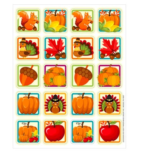 Fall Thanksgiving Stickers