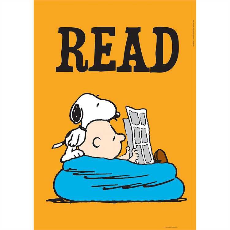 Peanuts Classic Reading Poster
