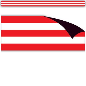Red &amp;amp; White Stripes Magnetic Border