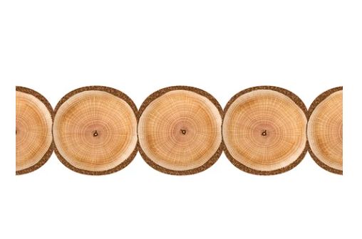 A Close-Knit Class Natural Wood Circles Deco Trim Extra Wide