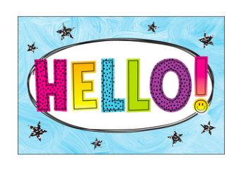 Brights 4Ever Hello Post Cards