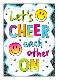 Let&#39;s Cheer Each Other On Positive Poster