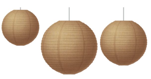 Burlap Paper Lanterns
