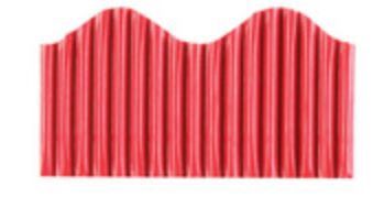Red Corrugated Bordette Scalloped Decorative Border