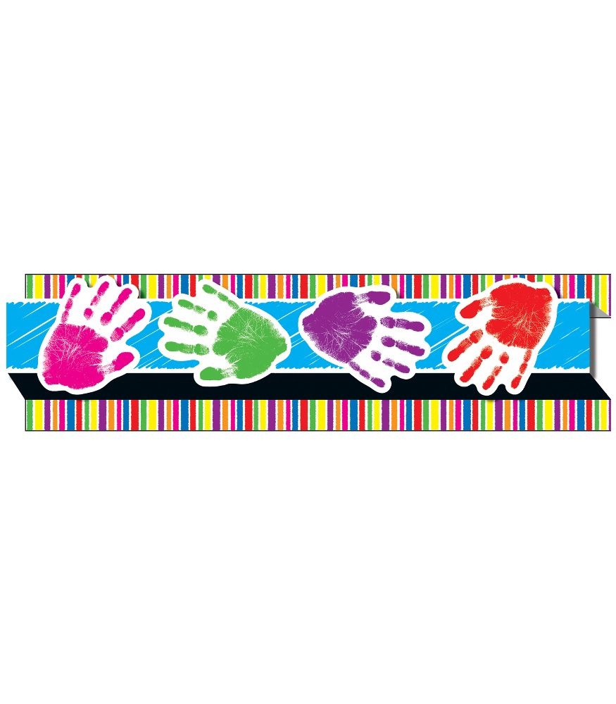 Handprints Pop-Its Straight Borders