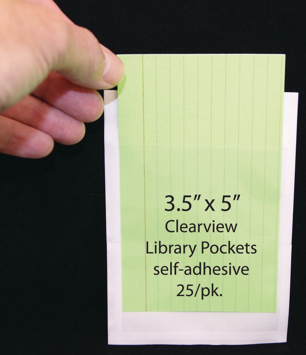 Clear Adhesive Library Pockets