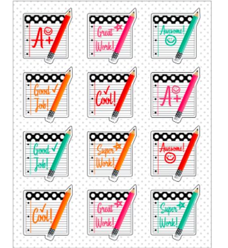 Black, White &amp;amp; Stylish Brights Motivators Motivational Stickers