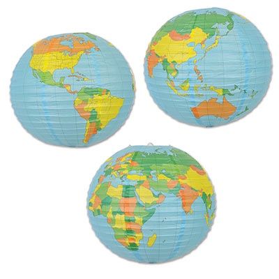 15.5&quot; Globe Paper Lantern