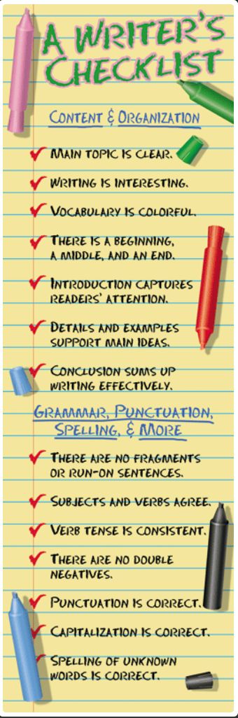 A Writer&#39;s Checklist Colossal Poster