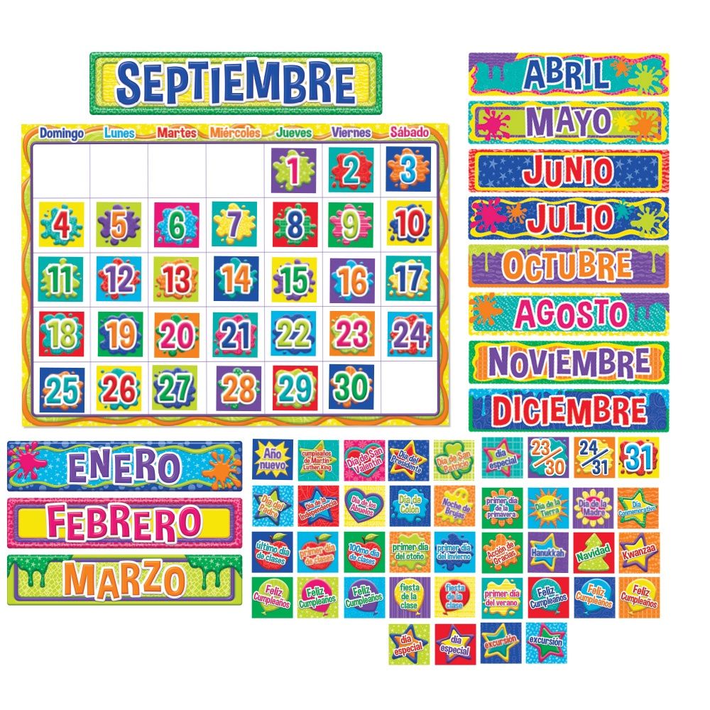 Color My World SP Calendar Bulletin Board Set