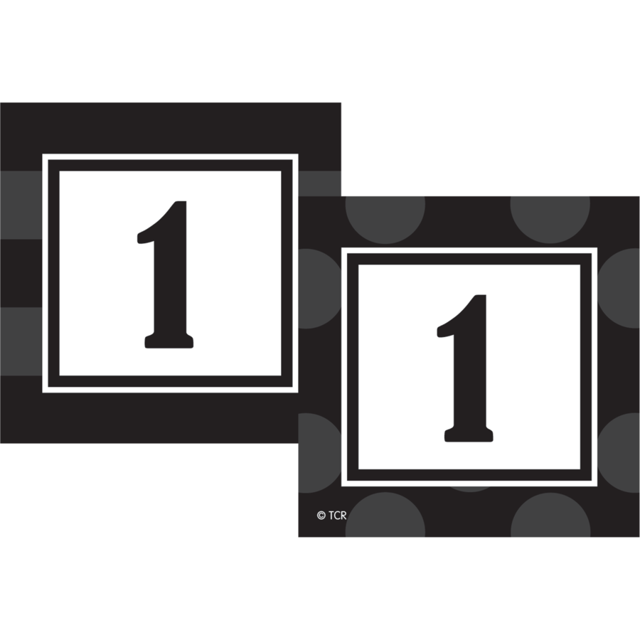 Black Sassy Solids Double Sided Calendar Cards