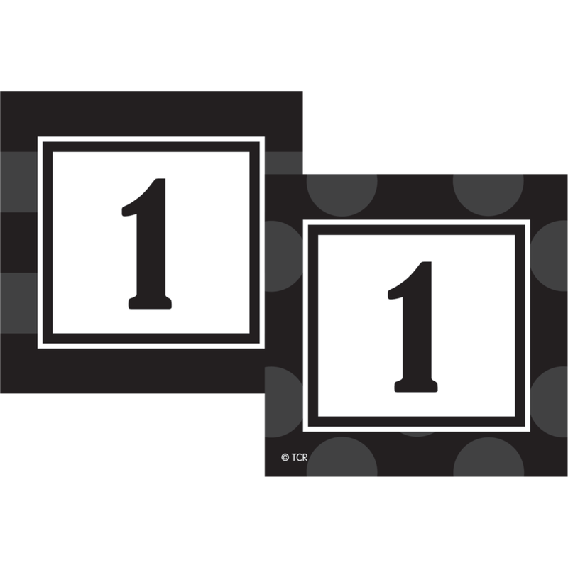Black Sassy Solids Double Sided Calendar Cards