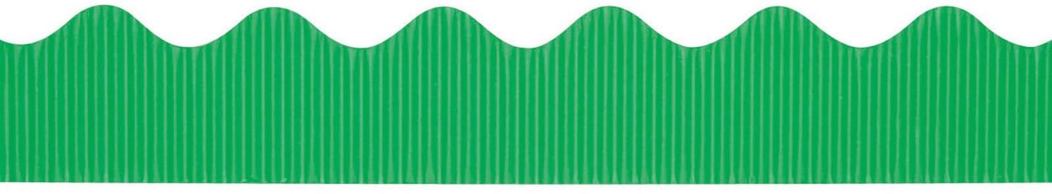 Green Corrugated Bordette Scalloped
