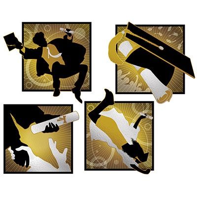 Foil Graduation Cutouts 16&quot;