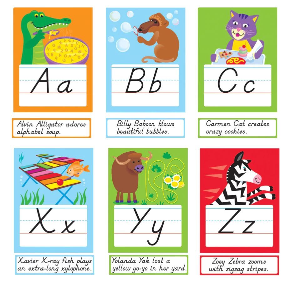 Amusing Animals Alphabet Line Modern Manuscript BBS