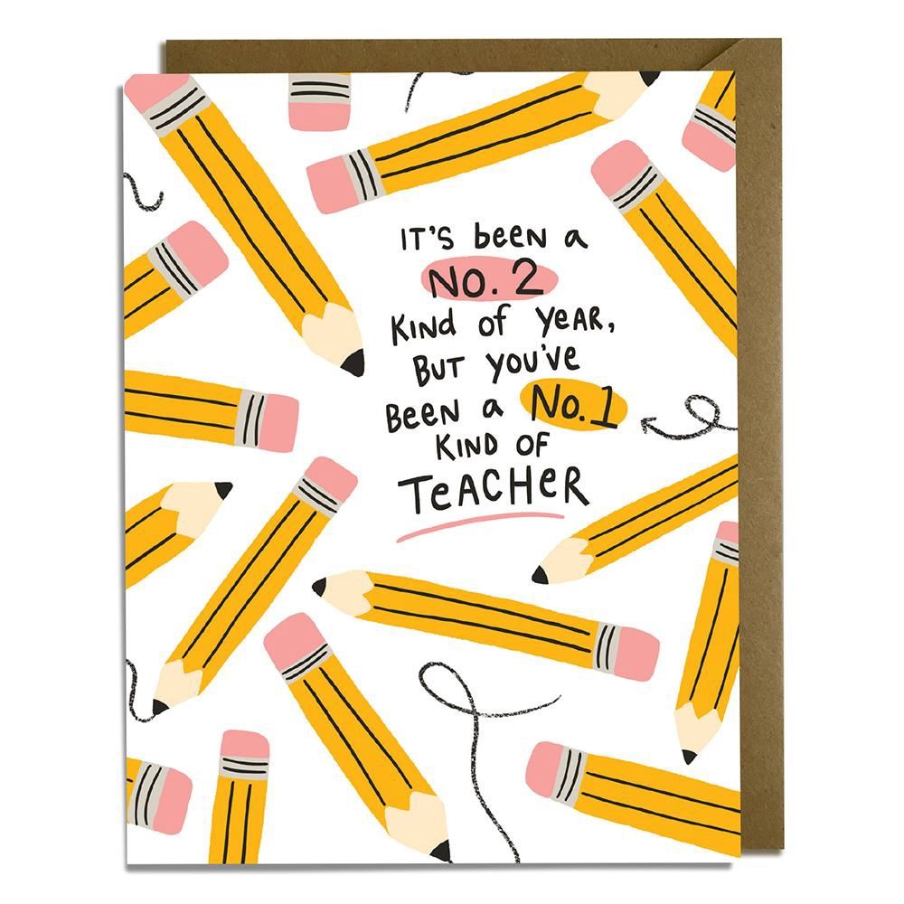 No. 1 Teacher Greeting Card
