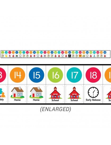 Linear Calendar Set Bulletin Board