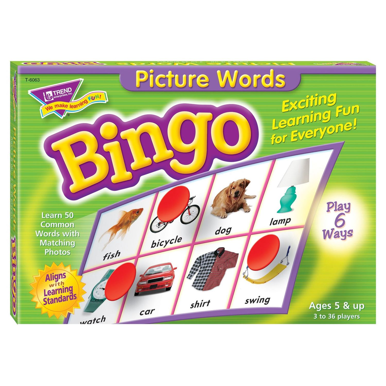 Bingo Picture Words