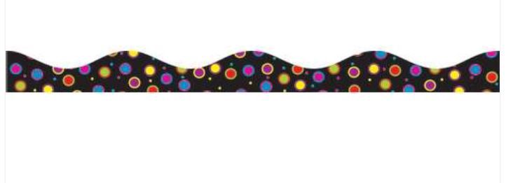 Magnetic Scalloped Border Colorful Dots