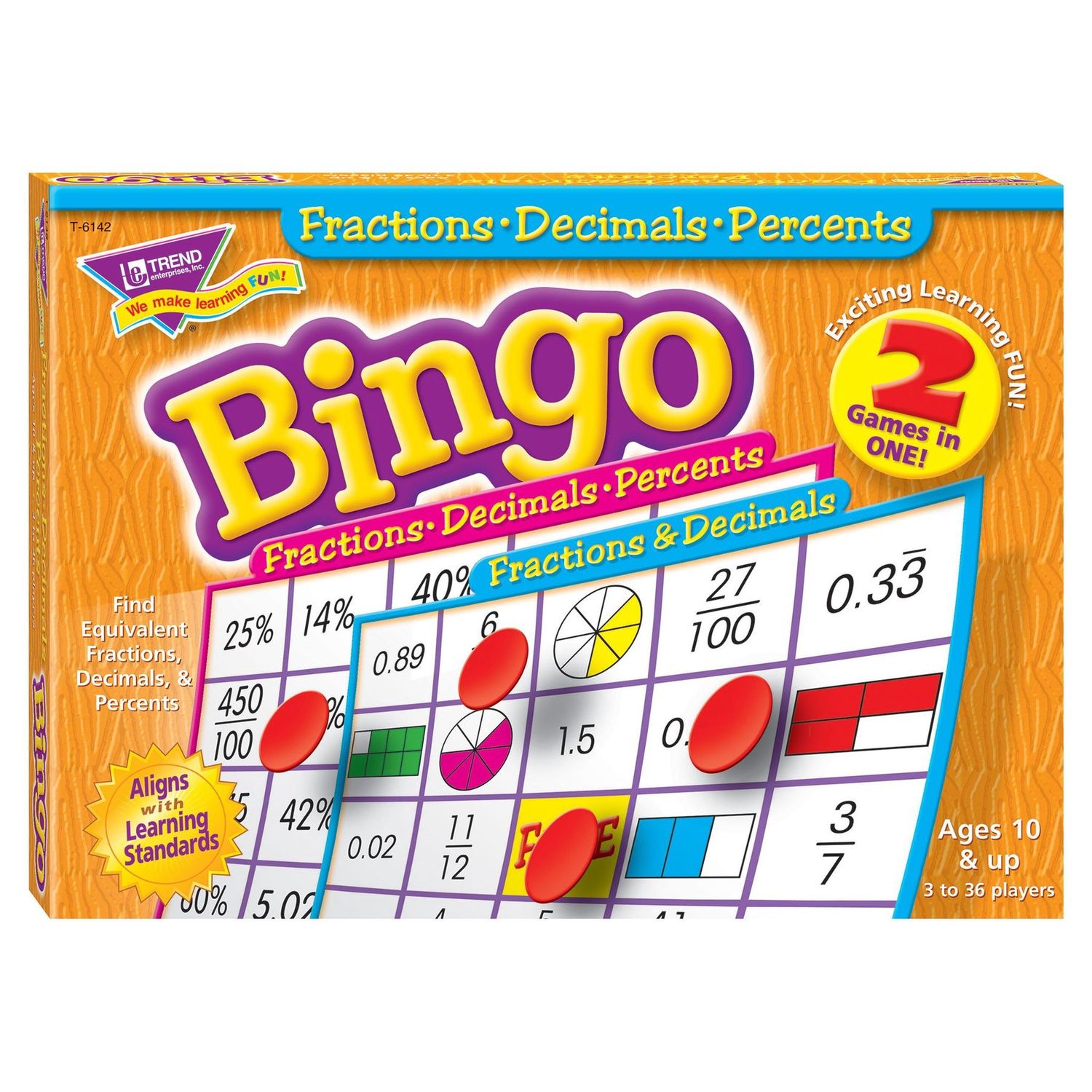 6142 Fractions, Decimals, &amp;amp; Percents Bingo Game