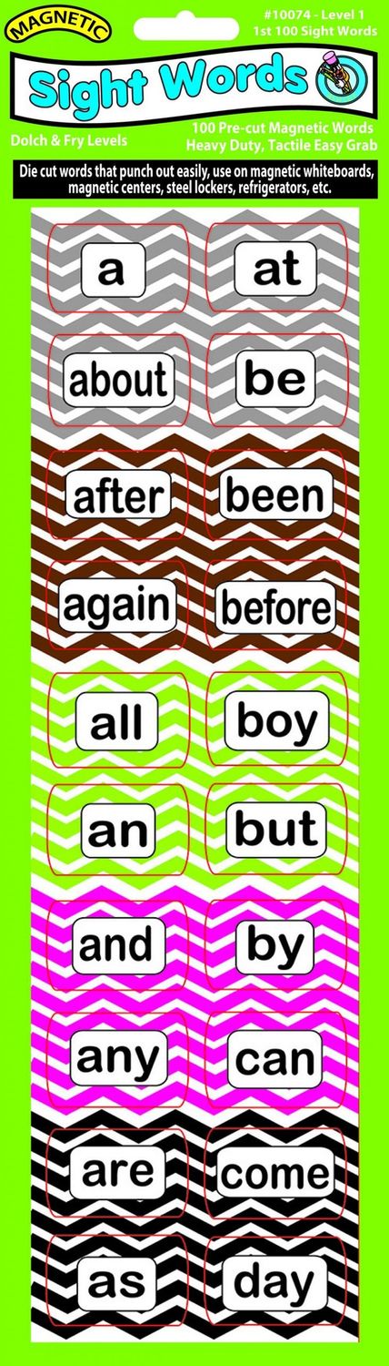 Die-Cut Magnetic Sight Words 1st 100 Level 1