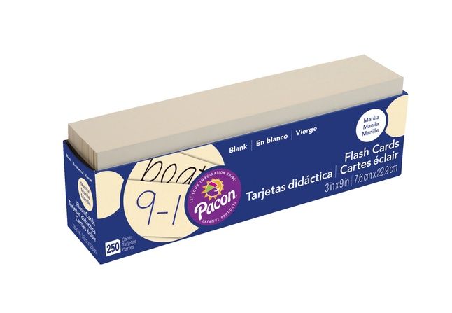 Flash Cards 3x9 Manila (250)