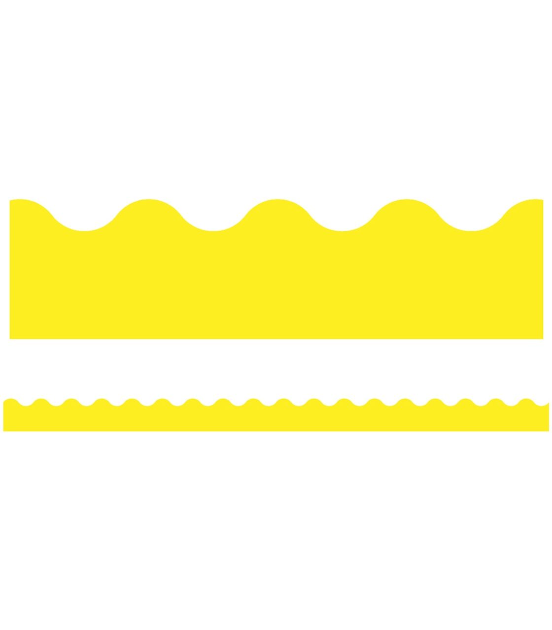 Yellow Scalloped Border Trim_