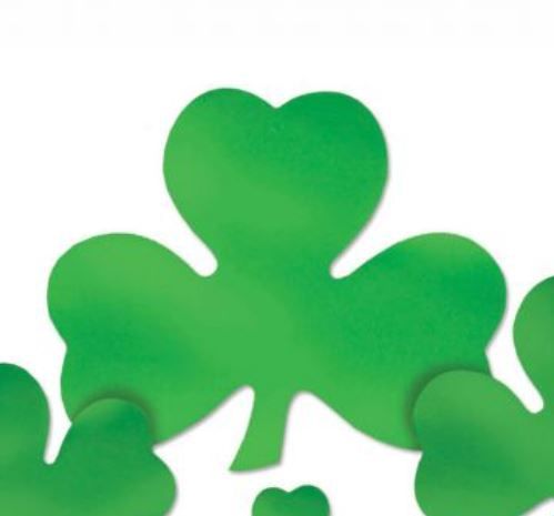 Foil Shamrock Cut Outs 12&quot;