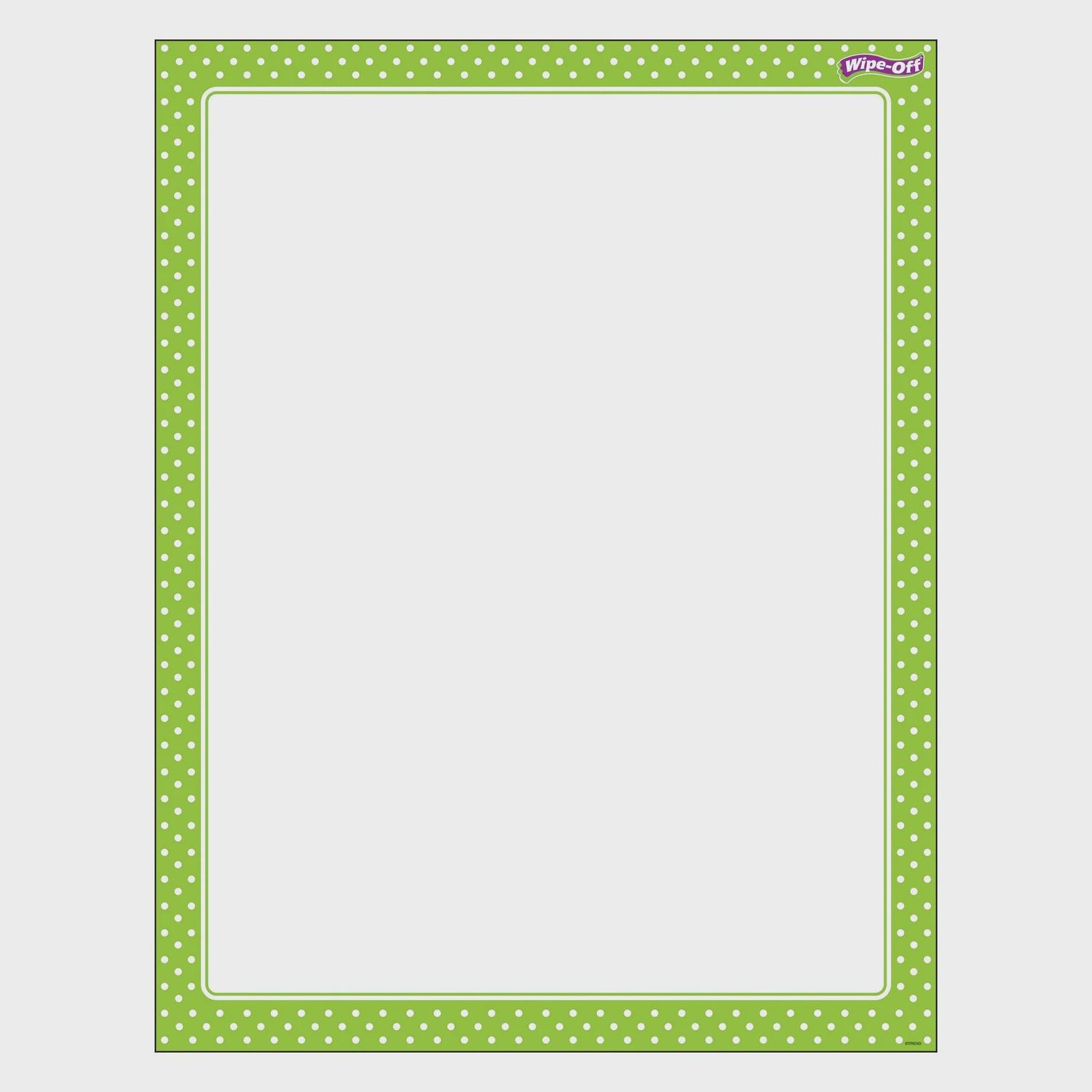 Polka Dots Wipe-Off Chart GREEN