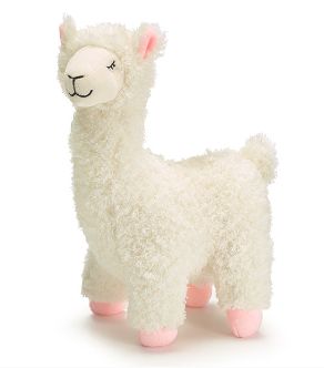 Standing White Llama Plush 12&quot;