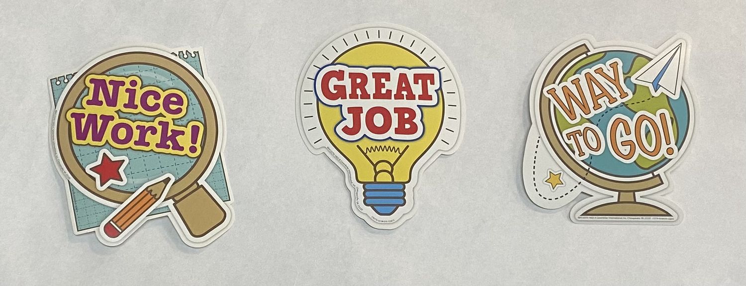 (15) Way to Go/Nice Work/Great Job Cut Out Accents