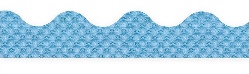 A Close Knit Blue Class Blue Pointelle  Deco Trim Border