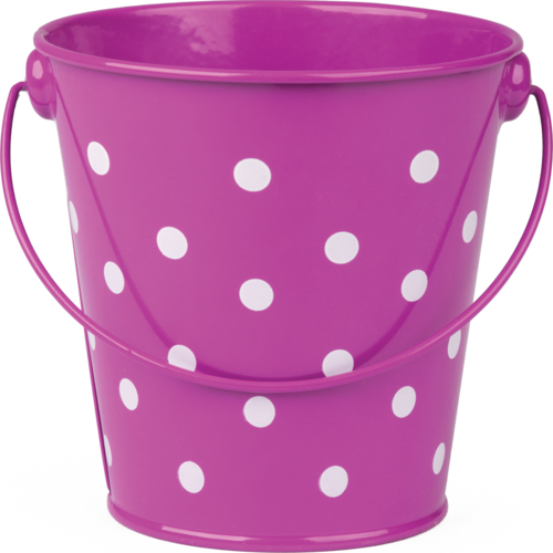 Purple Polka Dots Bucket