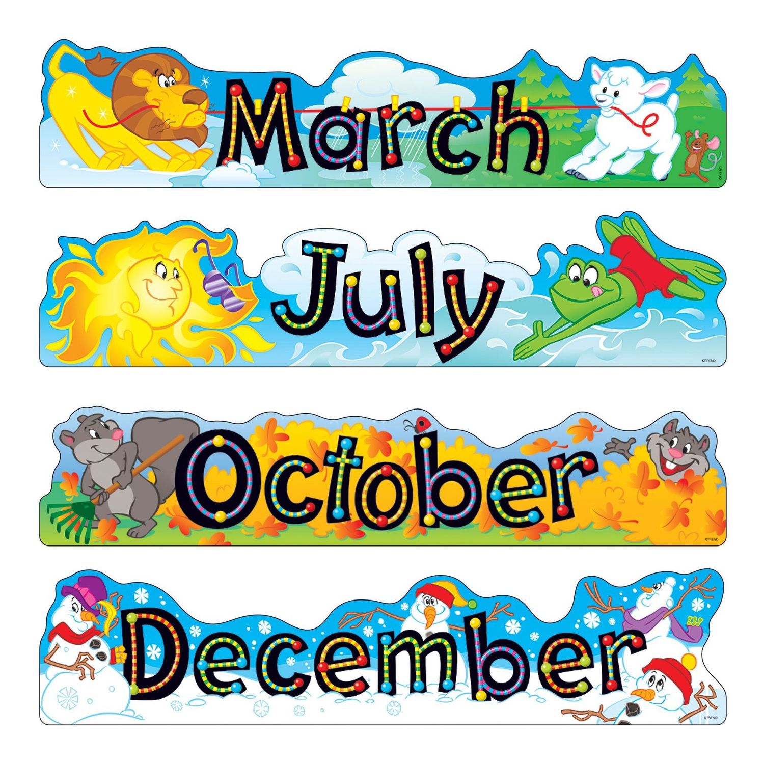 Alpha-Beads 12 Monthly Headers Mini BBS