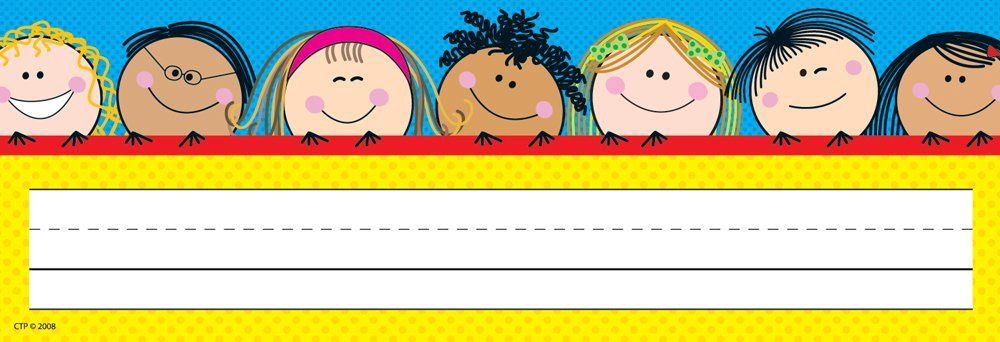 Smiling Stick Kids Name Plates