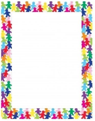 Rainbow People Border Poster
