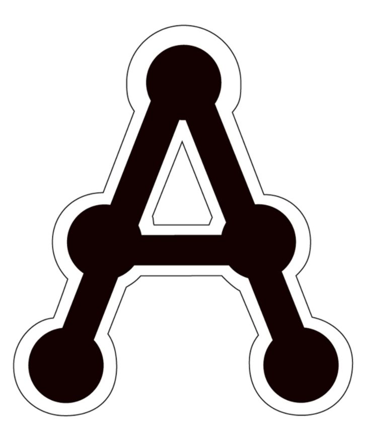 Black Dot-to-Dot 4&quot; Uppercase Letters