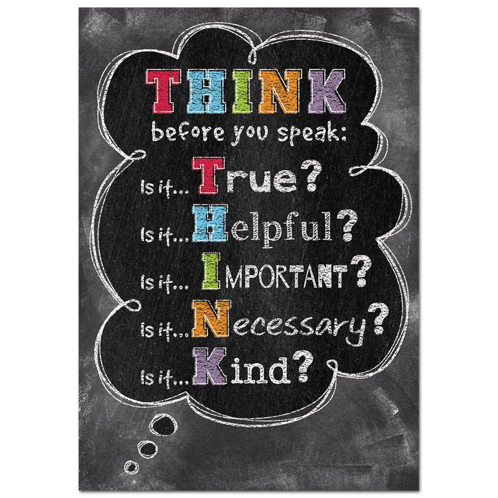 Think before you speak Inspire U Poster
