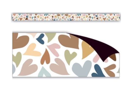 Everyone is Welcome Hearts Magnetic Border