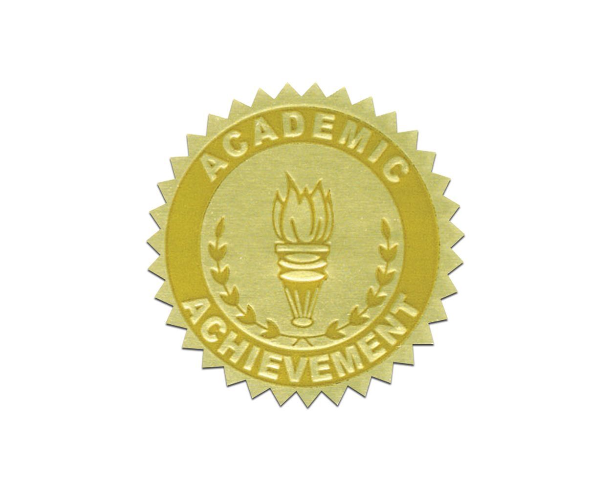 Gold Foil Stamped Certificate SEALS - Achievement (54 seals)