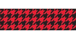 Houndstooth Red Border Trimmer