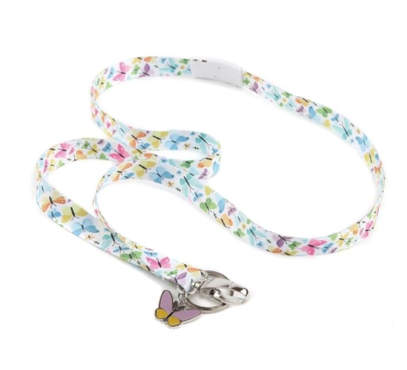 Flutter By Key Ribbon Lanyard