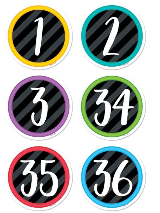 Bold &amp; Bright 3&quot; Student Numbers