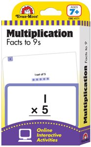 Multiplication Facts to 9 Flash Cards