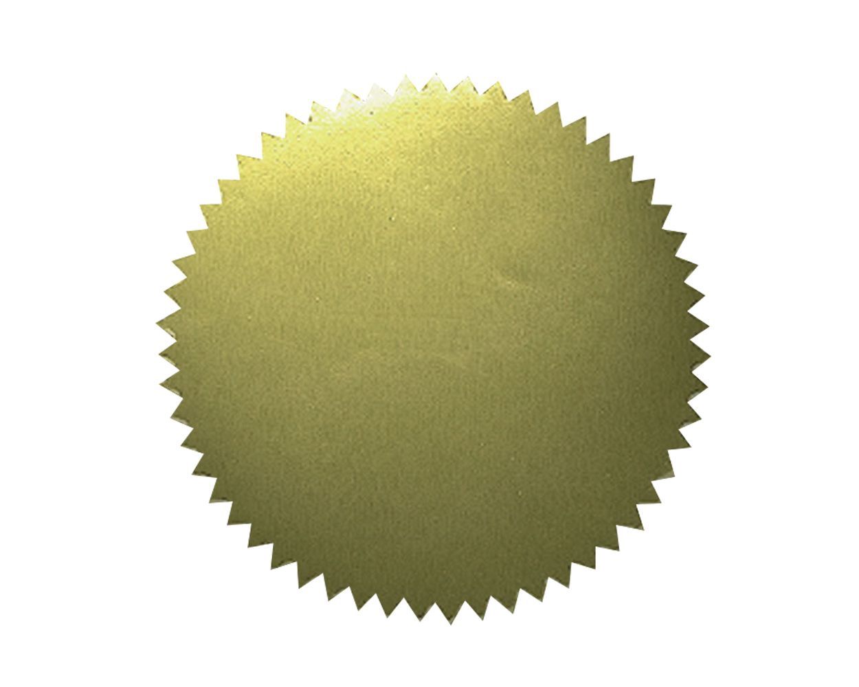 Gold Certificate Seals - Blank (50 seals)