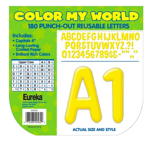 Color My World Solid Yellow Deco Letters