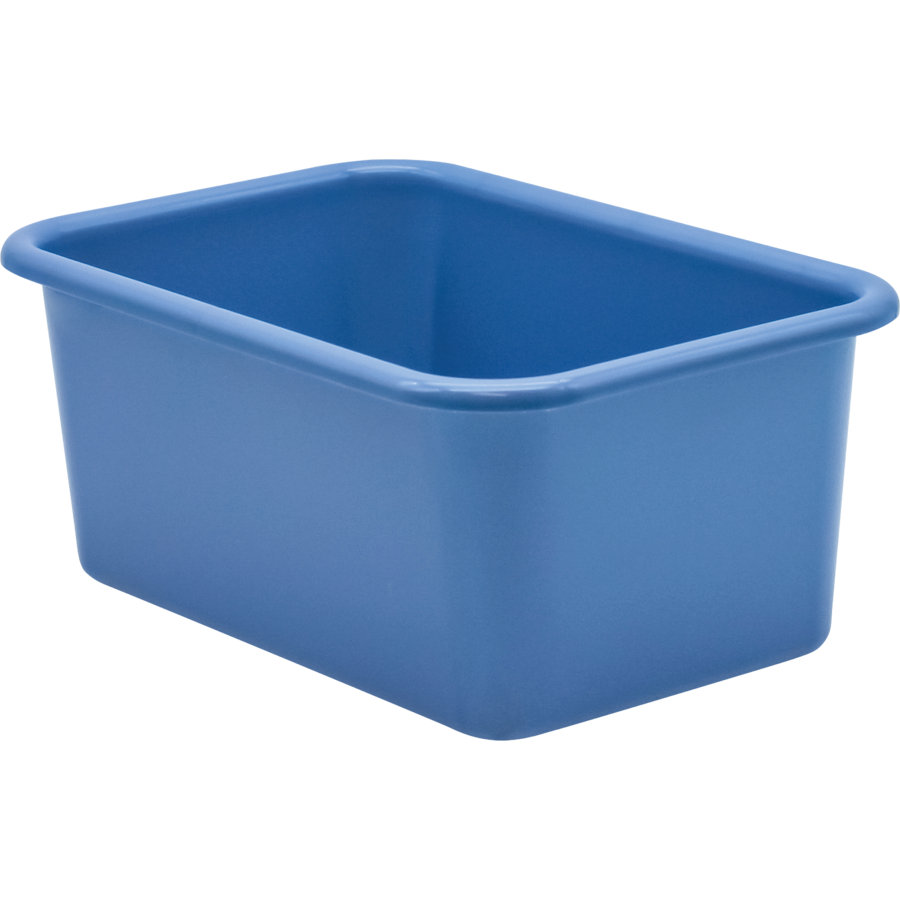 Slate Blue Small Plastic Storage Bin
