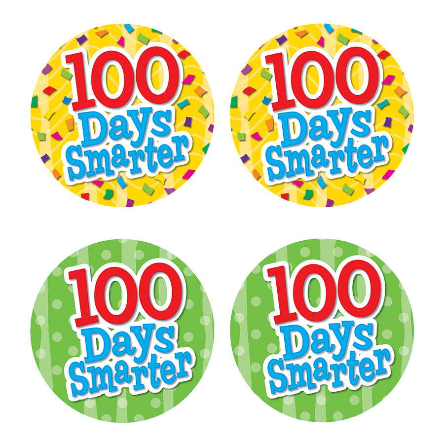 100 Days Smarter Wear 'Em Badges